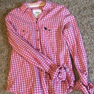 Junior A&F button down Plaid shirt